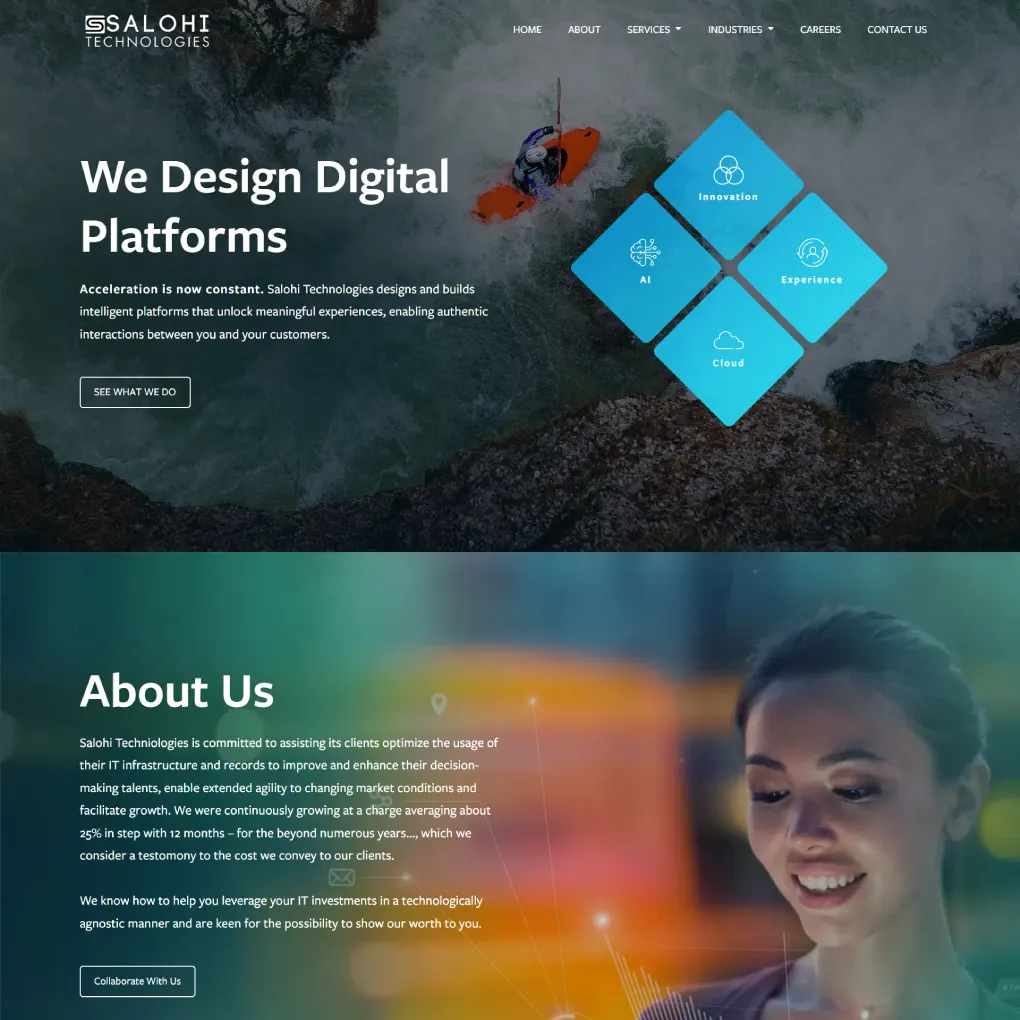 website design project for Salohi Technologies Hyderabad